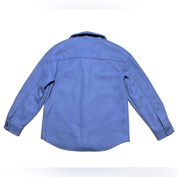 Avec Les Filles Blue Button Down Shirt Jacket Shacket Sz S - Picture 2 of 13